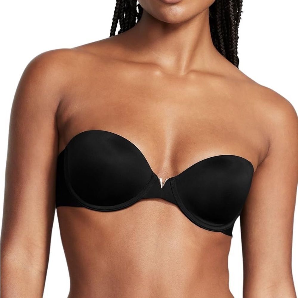 Victoria's Secret Black Bare Lightly Lined Strapless Bra 34D